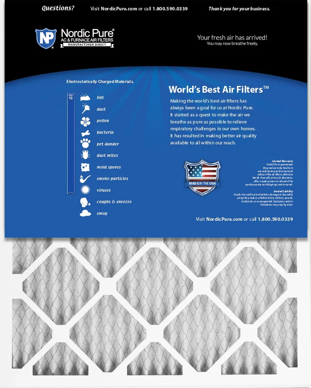 14x24x1 (13_3/4x23_3/4) Pleated MERV 12 Air Filters 24 Pack