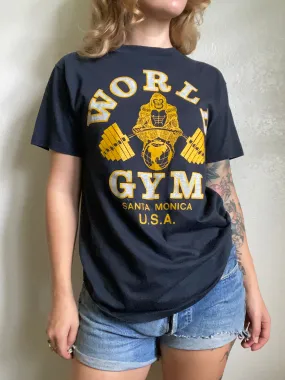 1980s Hanes World Gym Santa Monica t shirt Medium