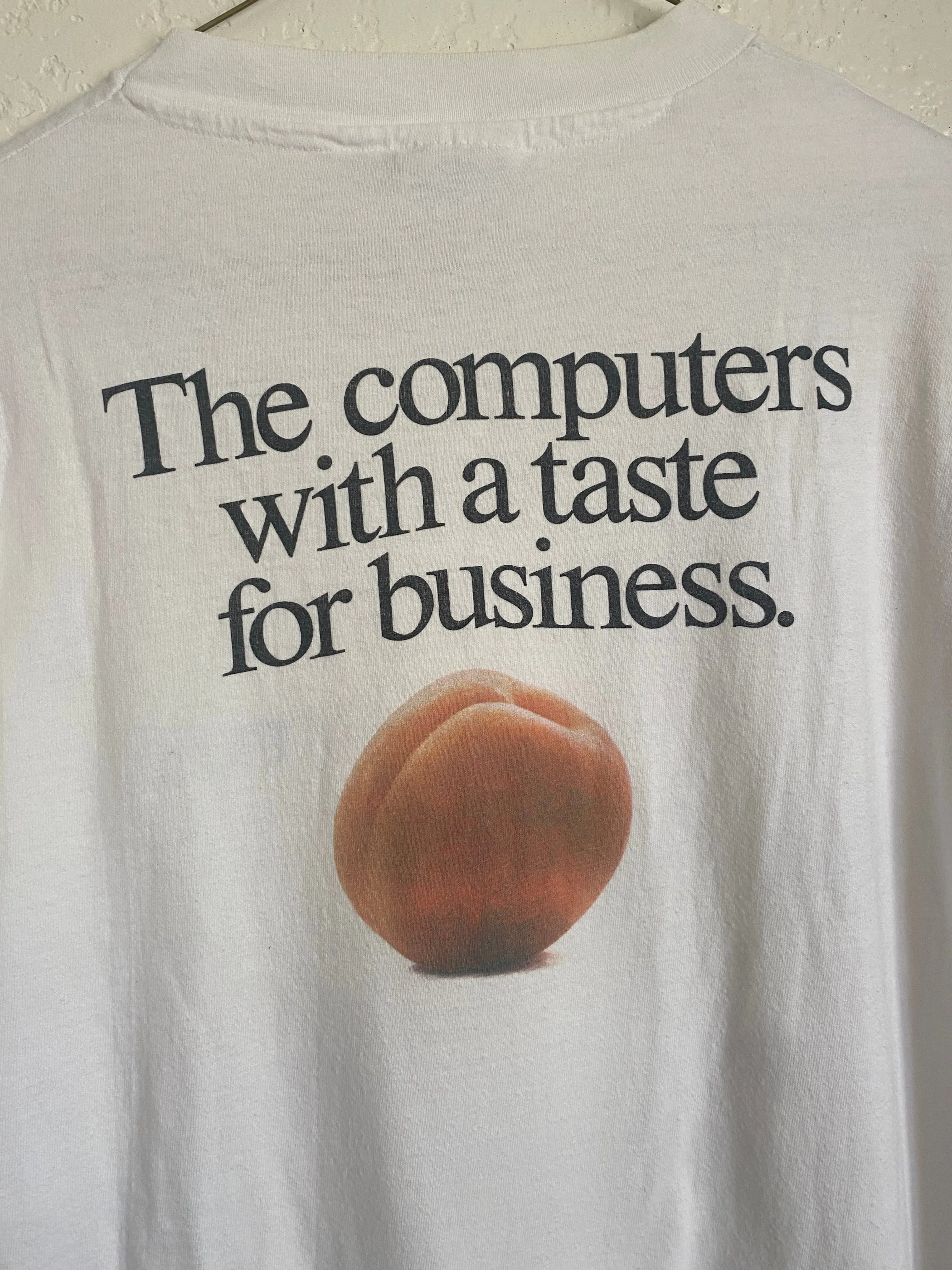 1990s Hanes Apricot Computers Electronic t shirt Large