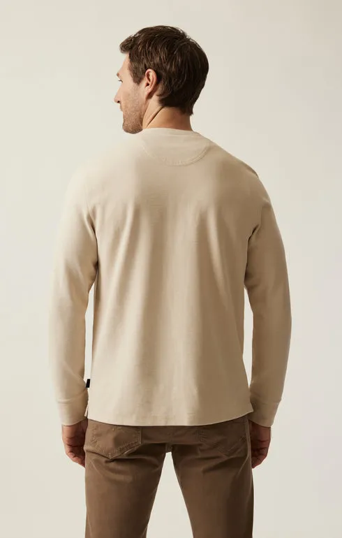 34 Heritage LS Henley Oatmeal