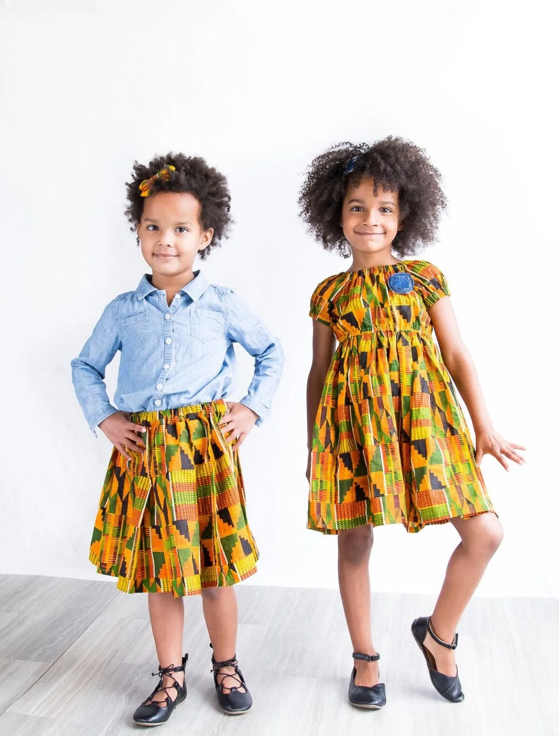 African Kente Peasant Dress