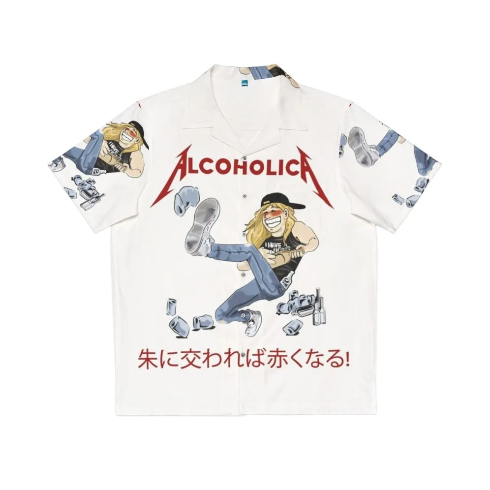 Alcoholica Illustration Hawaiian Shirt - Music & Drinking Inspired Design