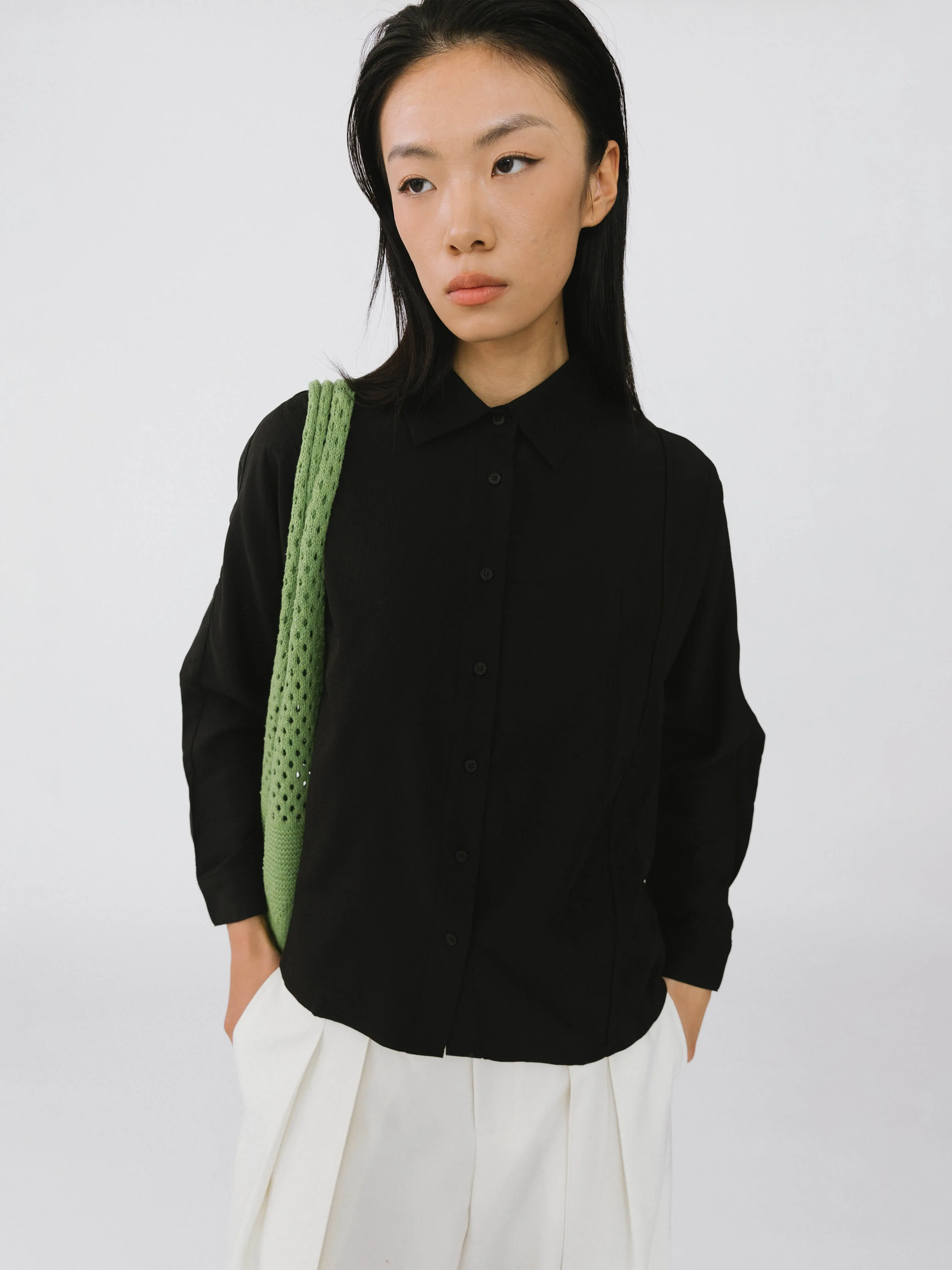 Asymmetric Panelled Shirt