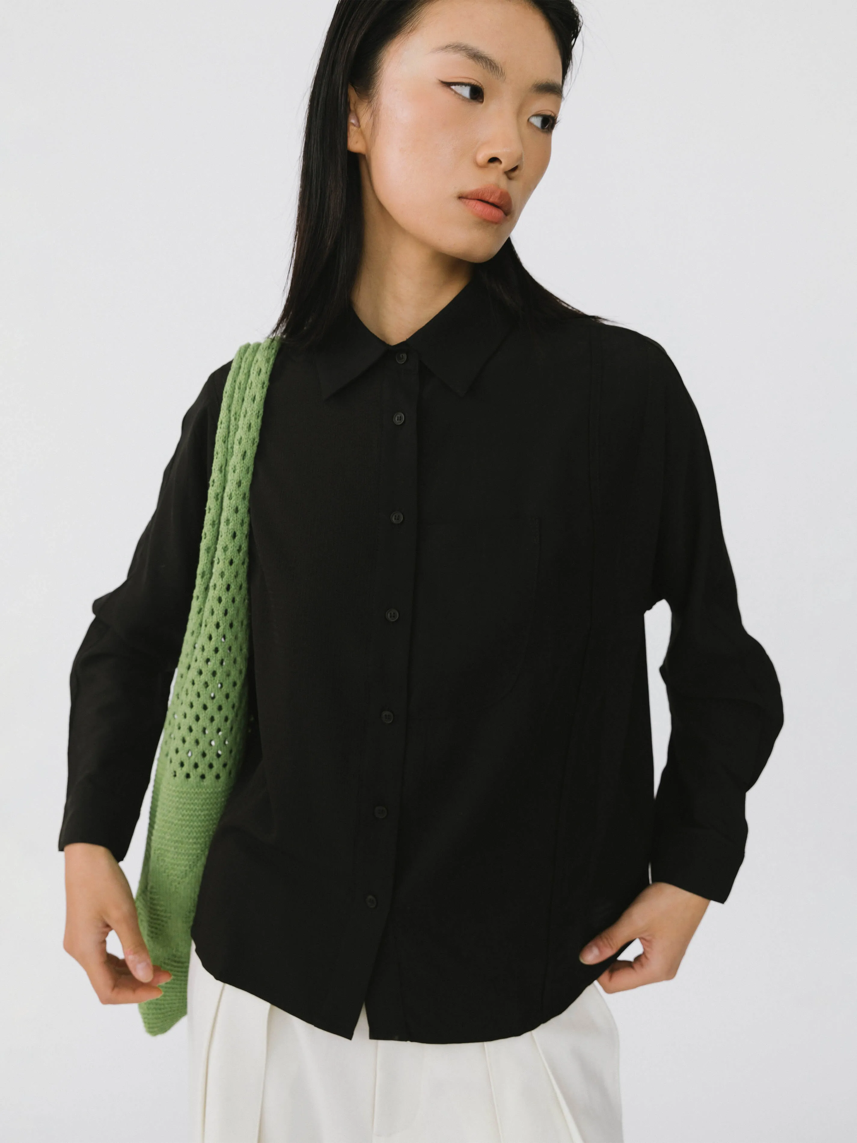 Asymmetric Panelled Shirt