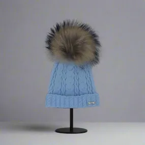 Baby Blue Pom Hat