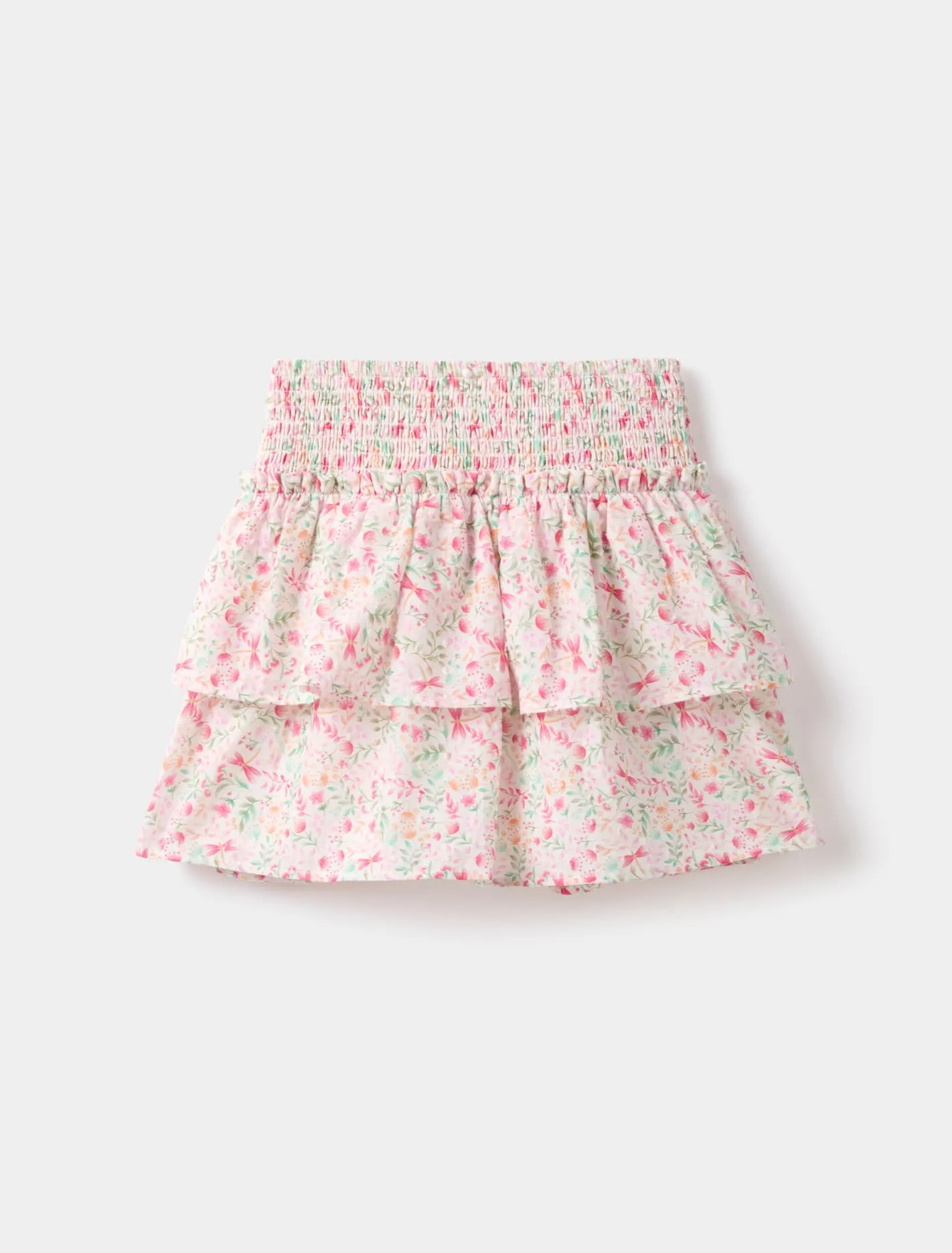 Billie Shirred Tiered Skirt