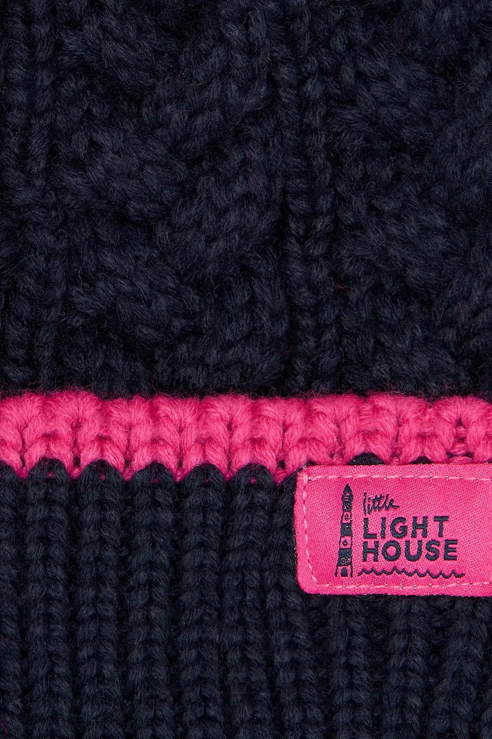 Bobbie Bobble Hat - Pink Navy