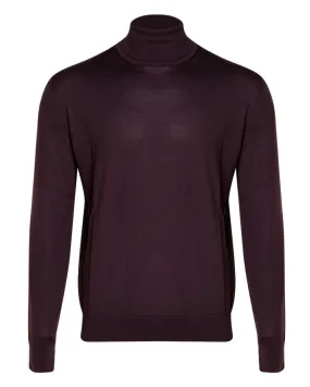 Burgundy Casheta Light Turtleneck Sweater