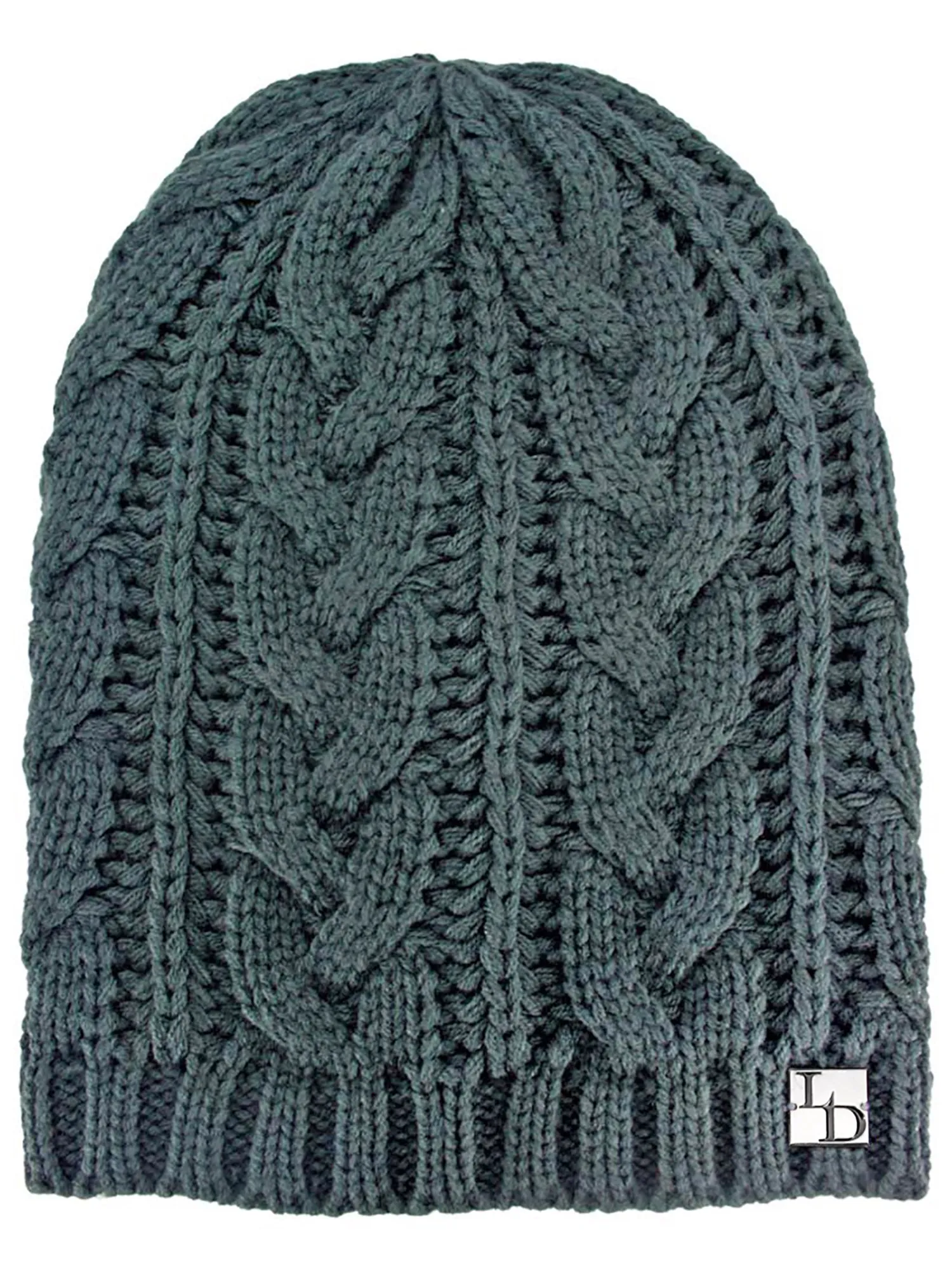 Cable Knit Unisex Slouchy Beanie Cap Hat