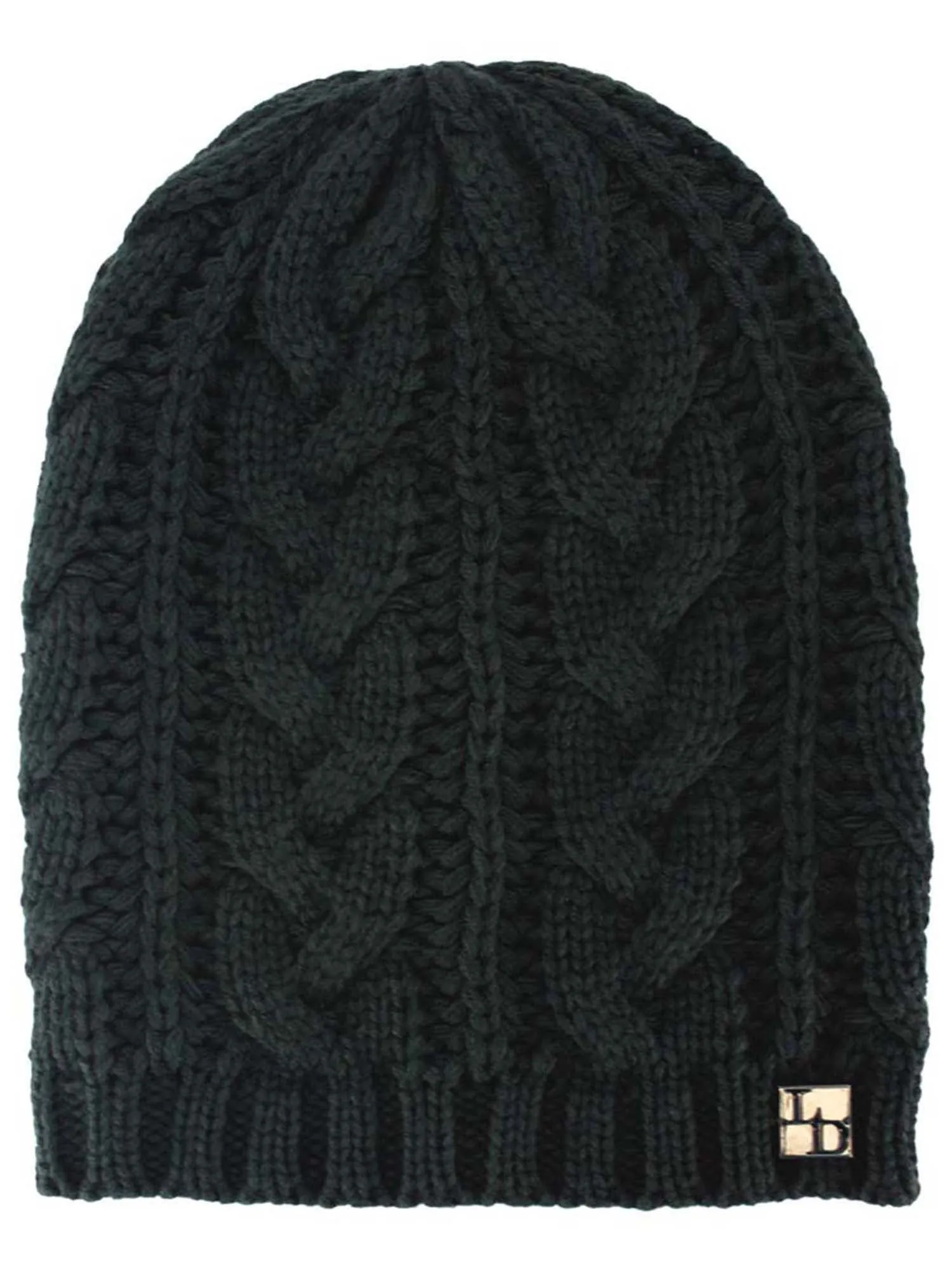 Cable Knit Unisex Slouchy Beanie Cap Hat