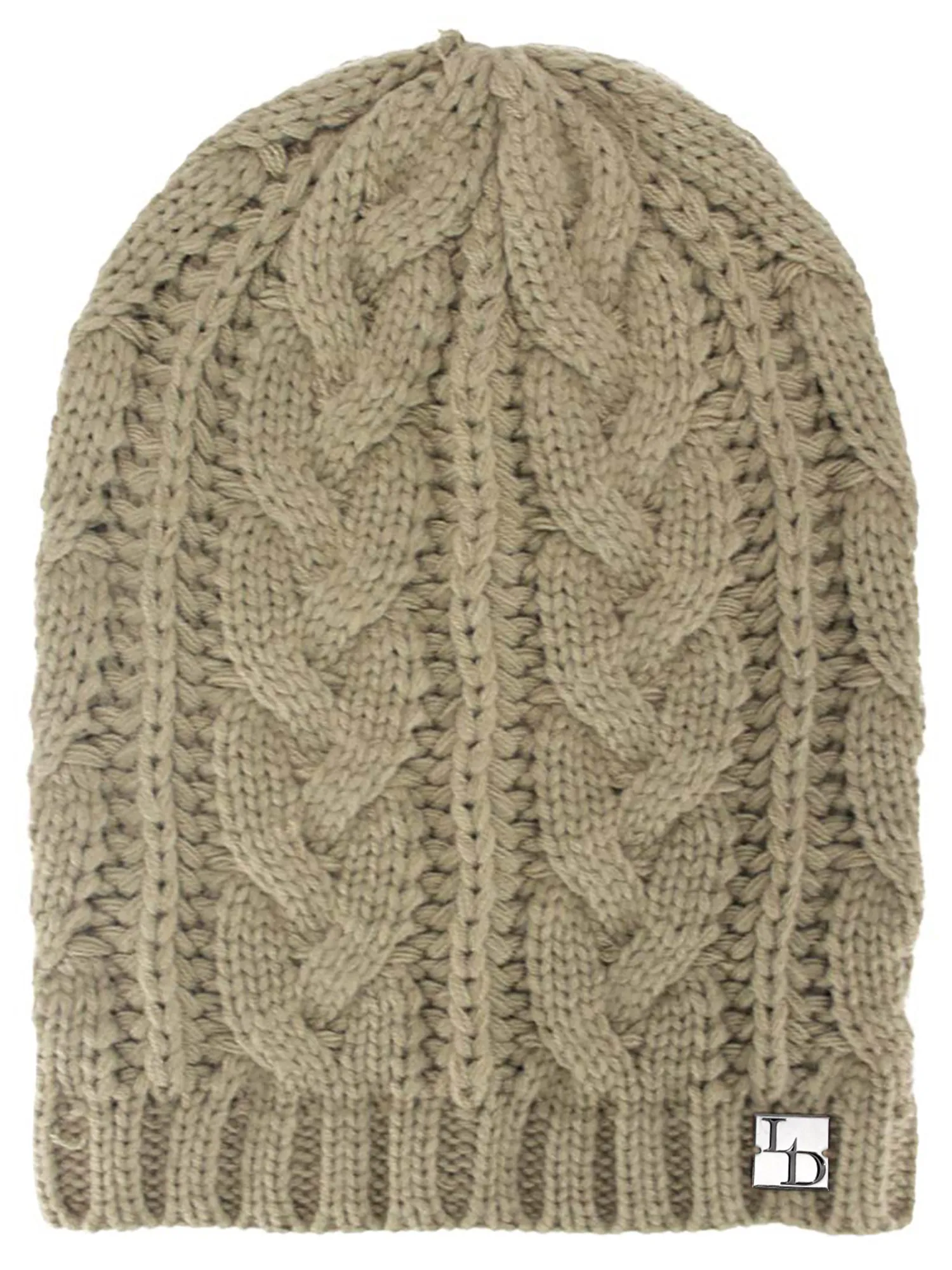 Cable Knit Unisex Slouchy Beanie Cap Hat