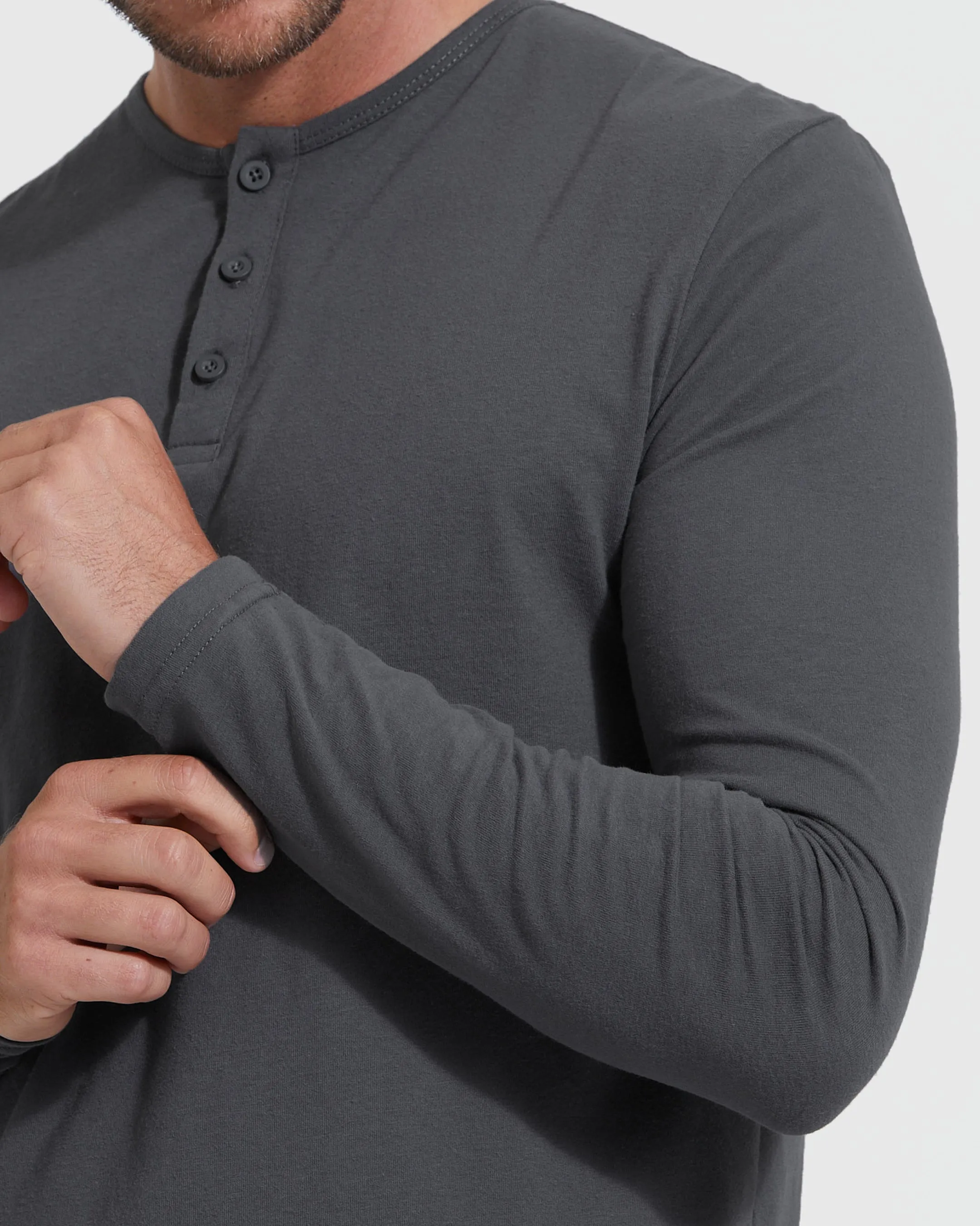 Carbon Long Sleeve Henley