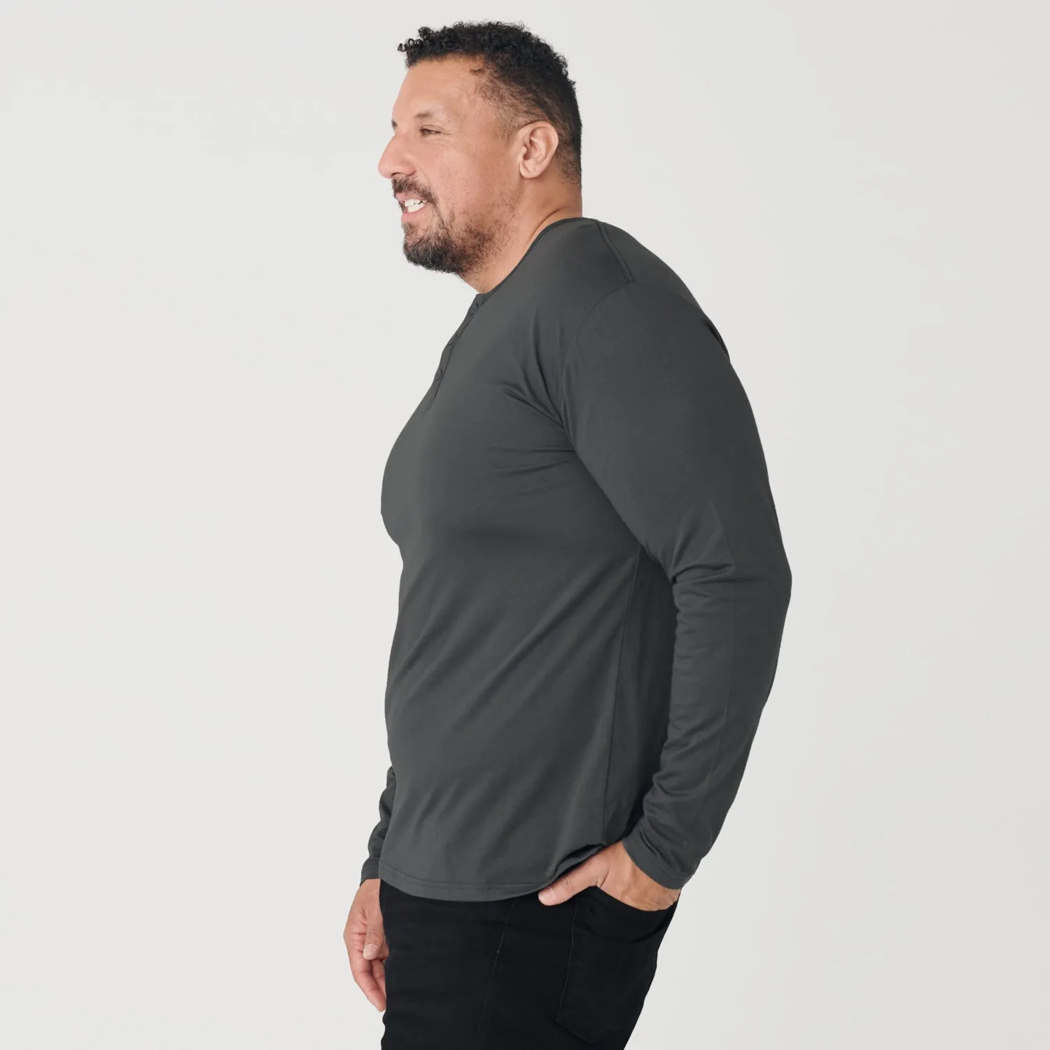 Carbon Long Sleeve Henley