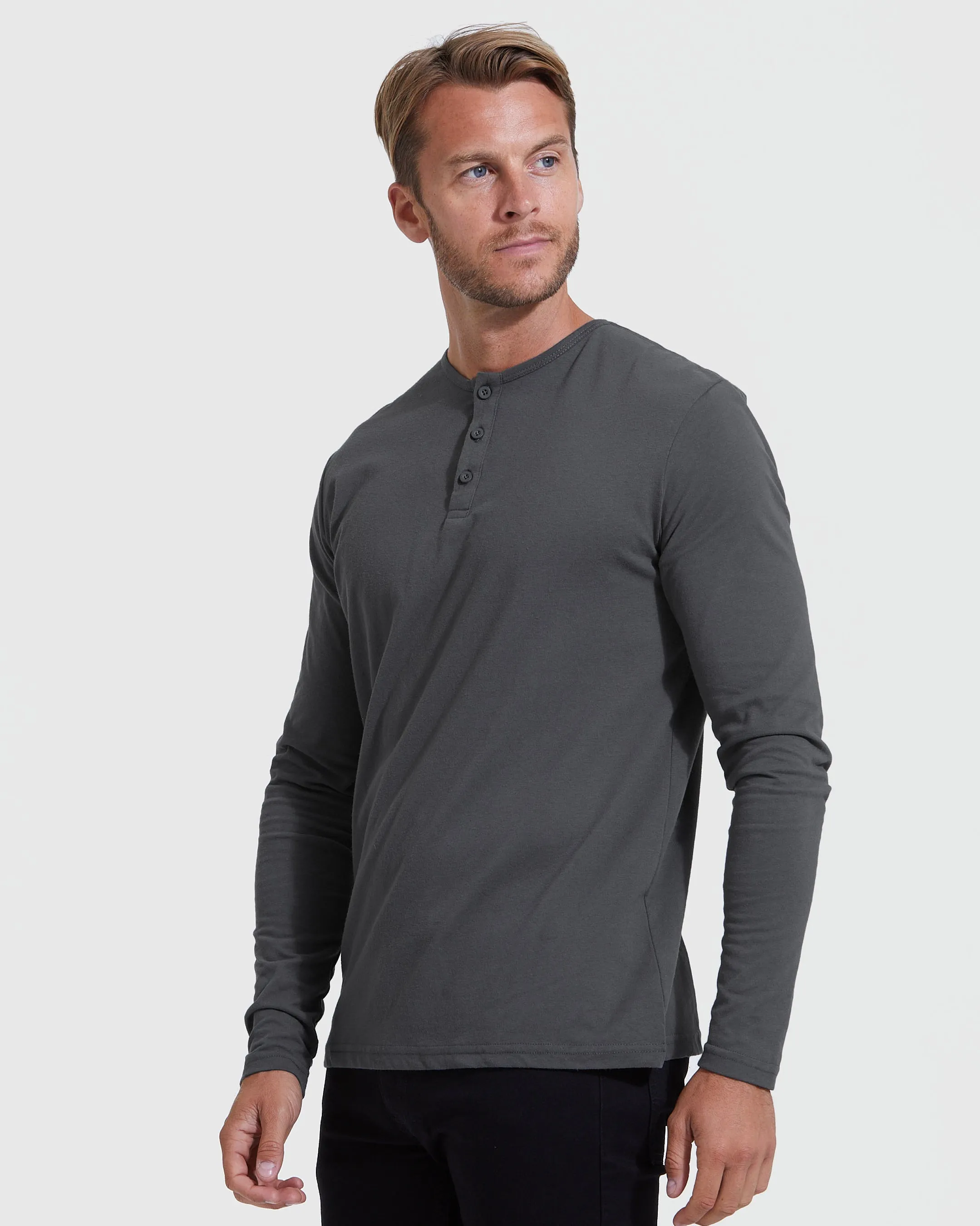 Carbon Long Sleeve Henley