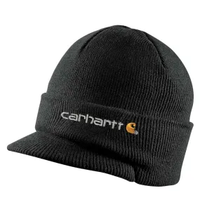 Carhartt Men's Black Knit Hat with Visor