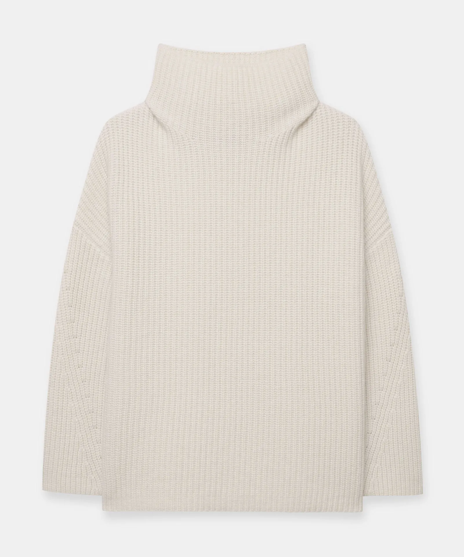 Cashmino Oversized Ribbed Turtleneck