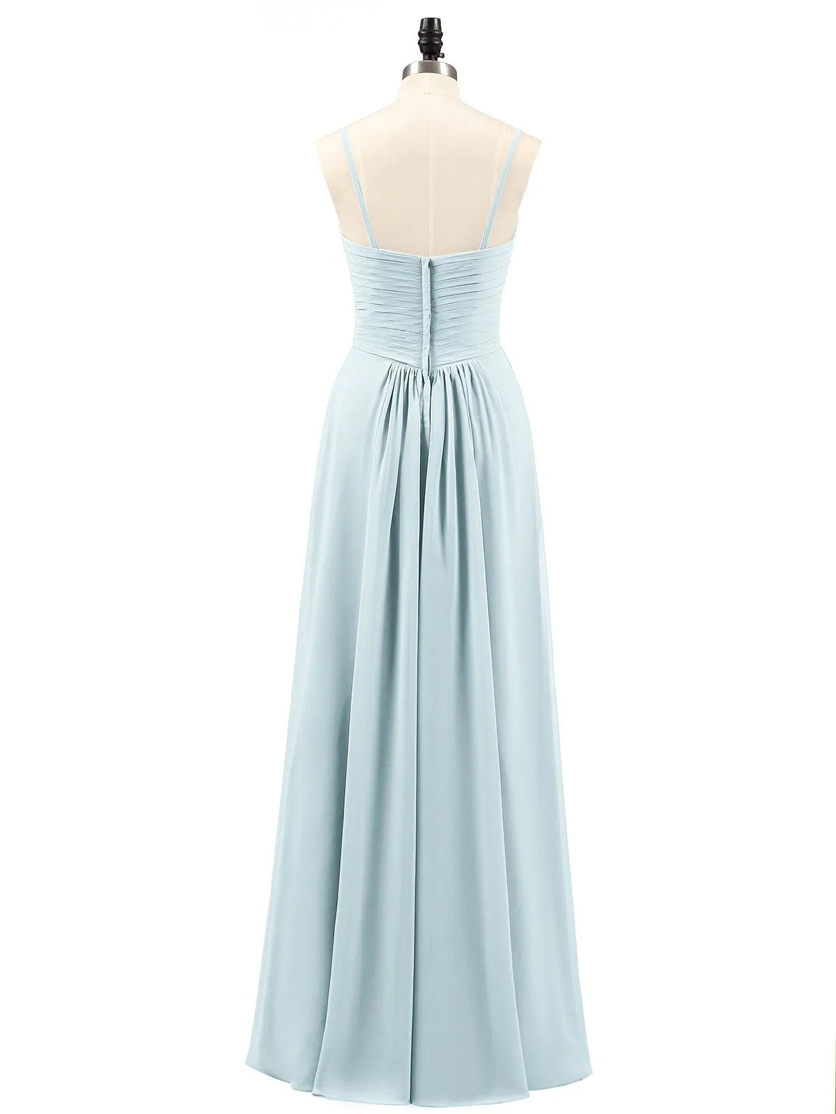 Chiffon Bridesmaid Dresses with Cascade Skirt-Mist Plus Size