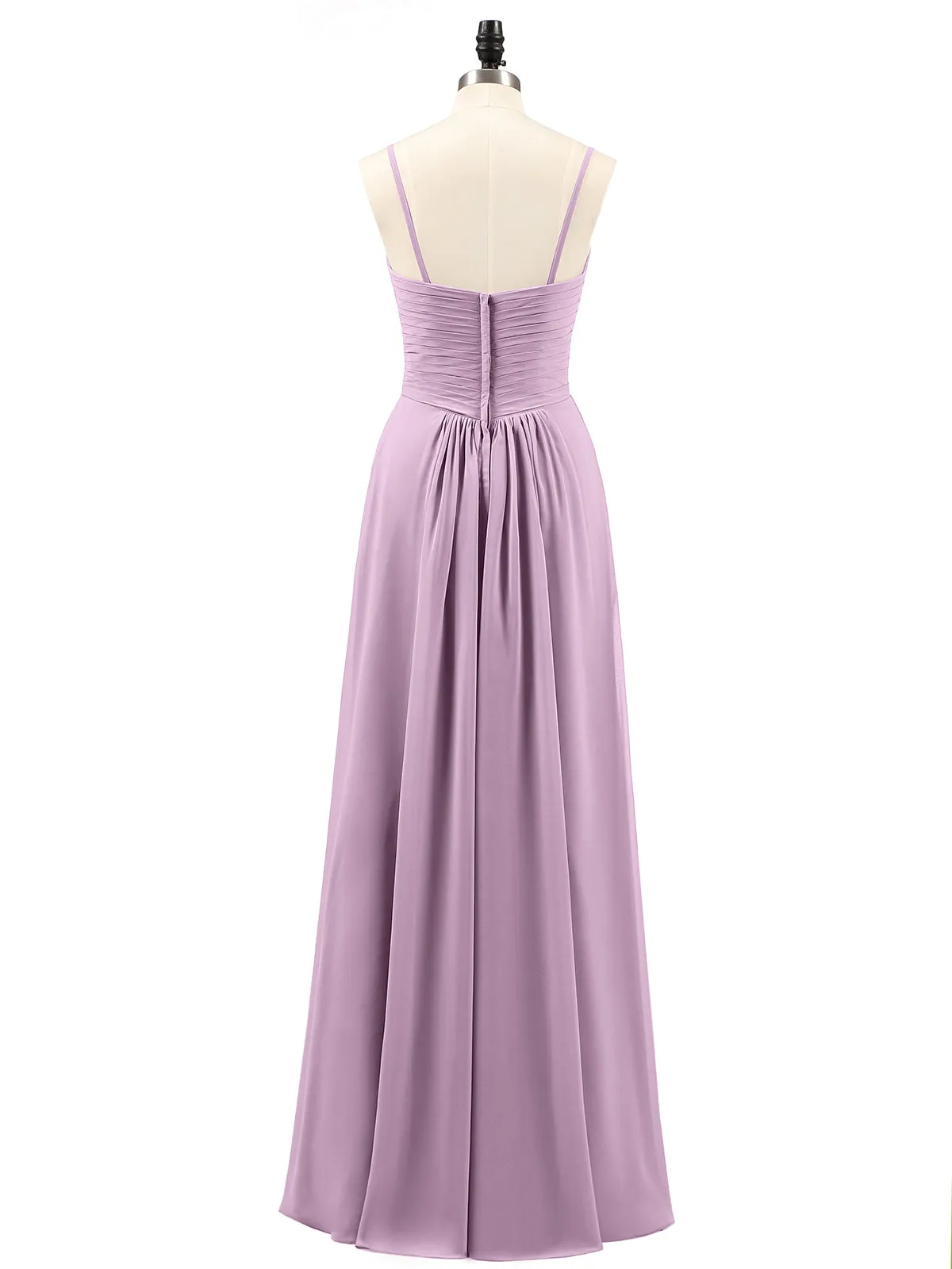 Chiffon Bridesmaid Dresses with Cascade Skirt-Wisteria Plus Size