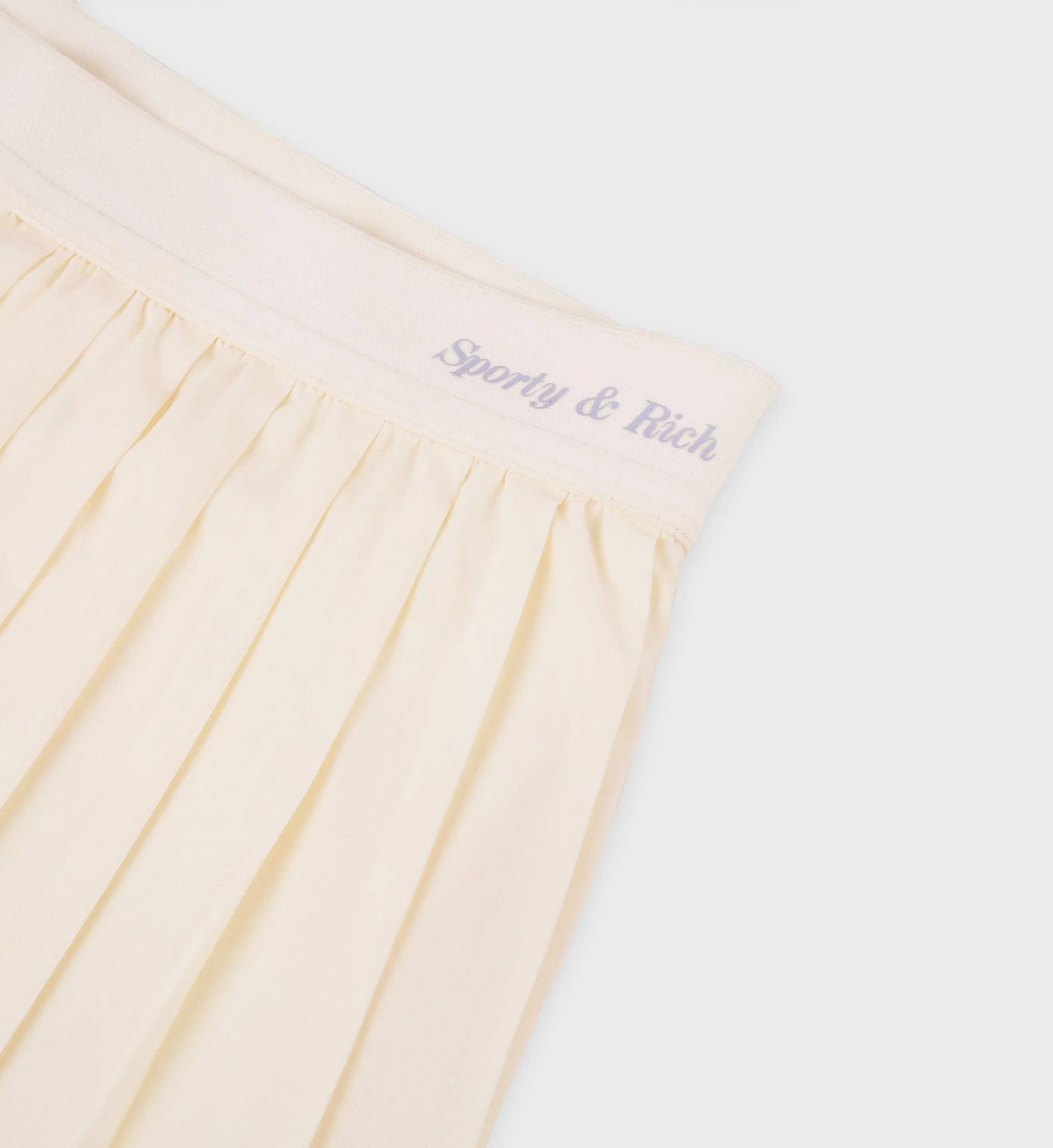 Classic Logo Pleated Skirt - Milk/Washed Hydrangea