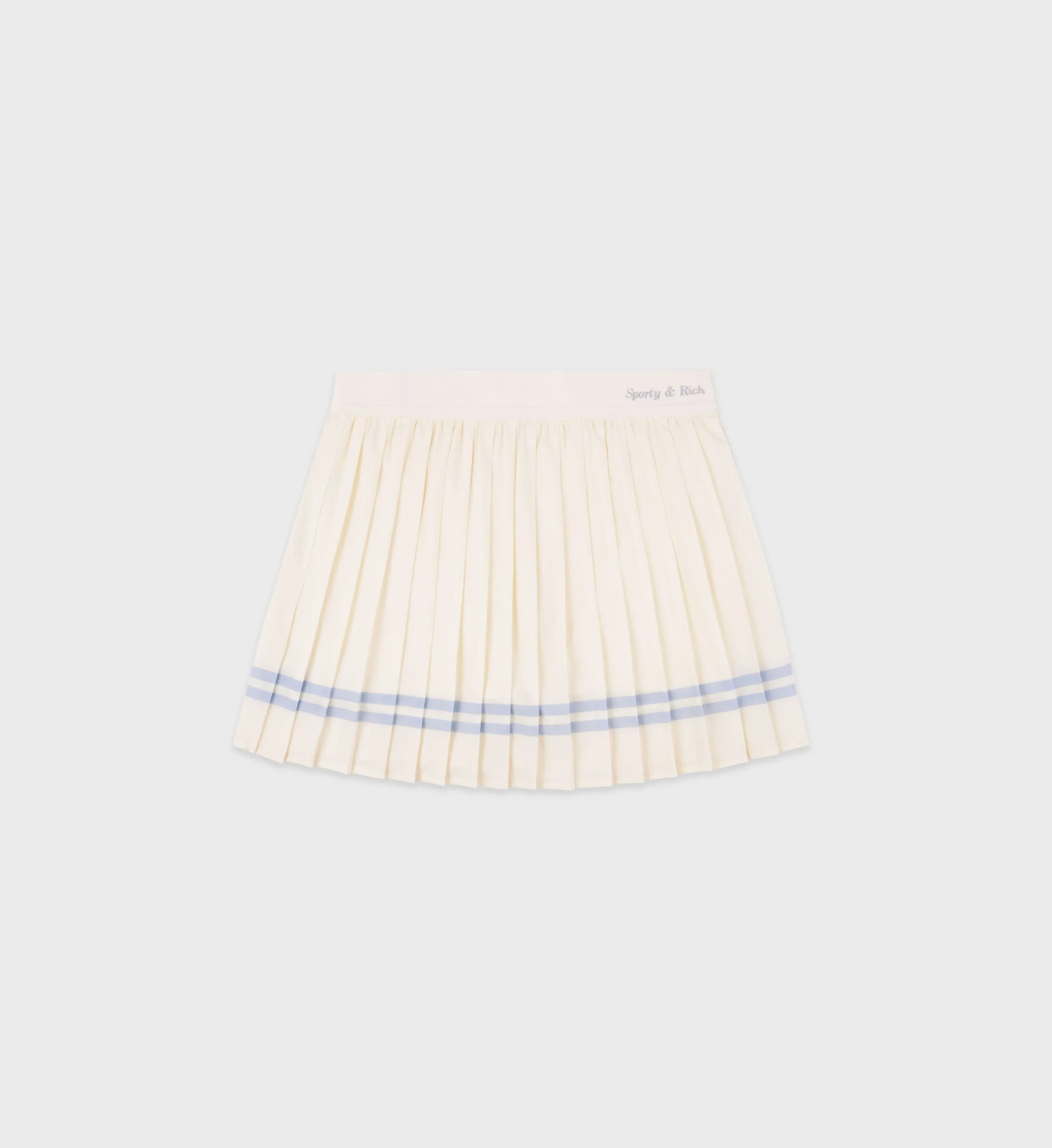 Classic Logo Pleated Skirt - Milk/Washed Hydrangea