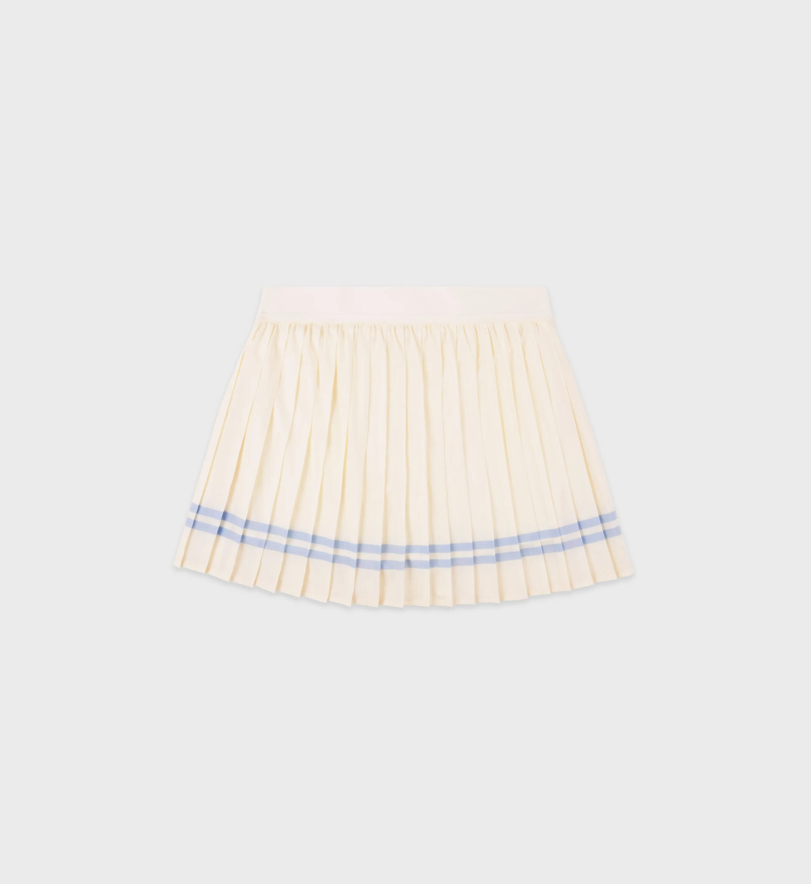 Classic Logo Pleated Skirt - Milk/Washed Hydrangea