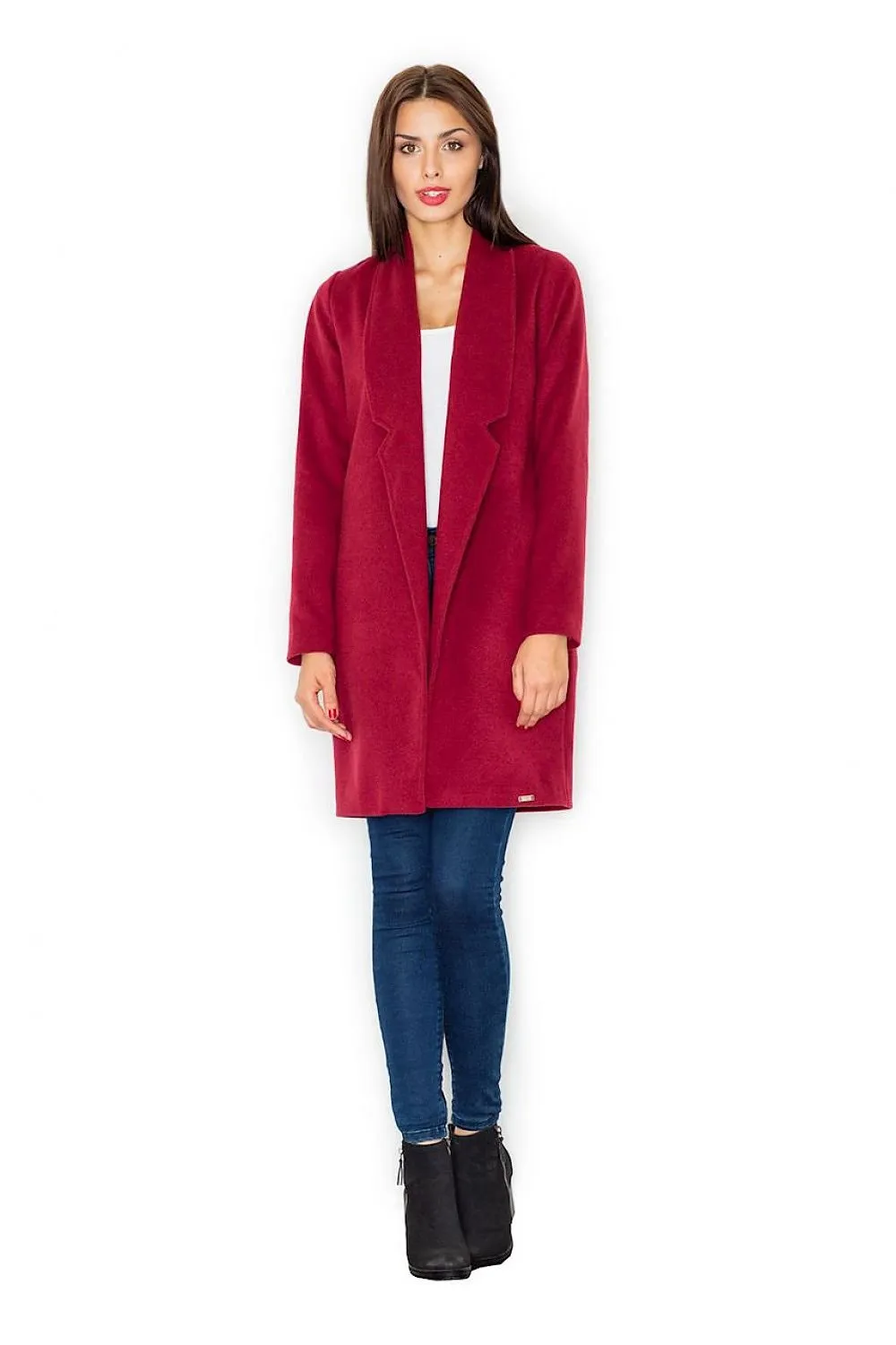 Coat Made Of A Pleasant Blend Of Polyester And Viscose Figl