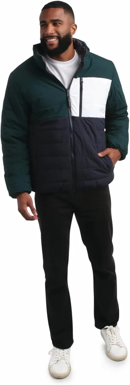 Colorblock Reversible Puffer Green