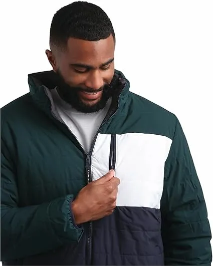 Colorblock Reversible Puffer Green