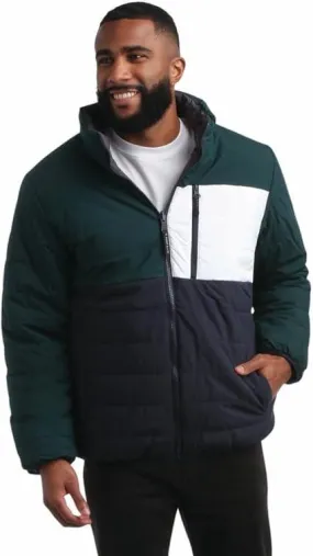 Colorblock Reversible Puffer Green