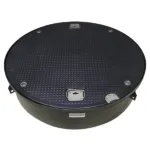 Composite Manhole Cover, Round, 39.5, Bolt Down, Lid Only