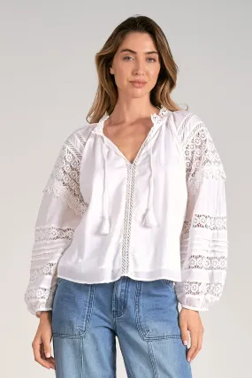 Crochet V-Neck Blouse