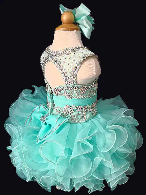 Custom Made Little Girl/Baby Miss Glitz Mint Cupcake Pageant Dress size: Newborn to 5T