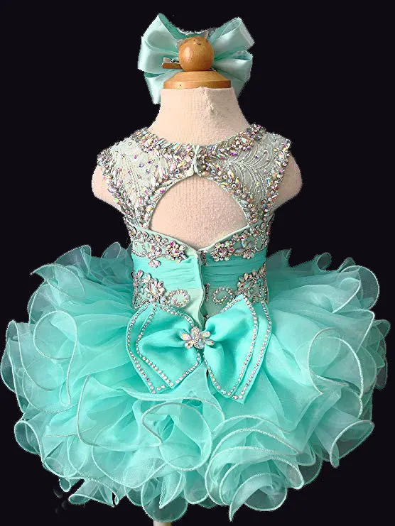 Custom Made Little Girl/Baby Miss Glitz Mint Cupcake Pageant Dress size: Newborn to 5T