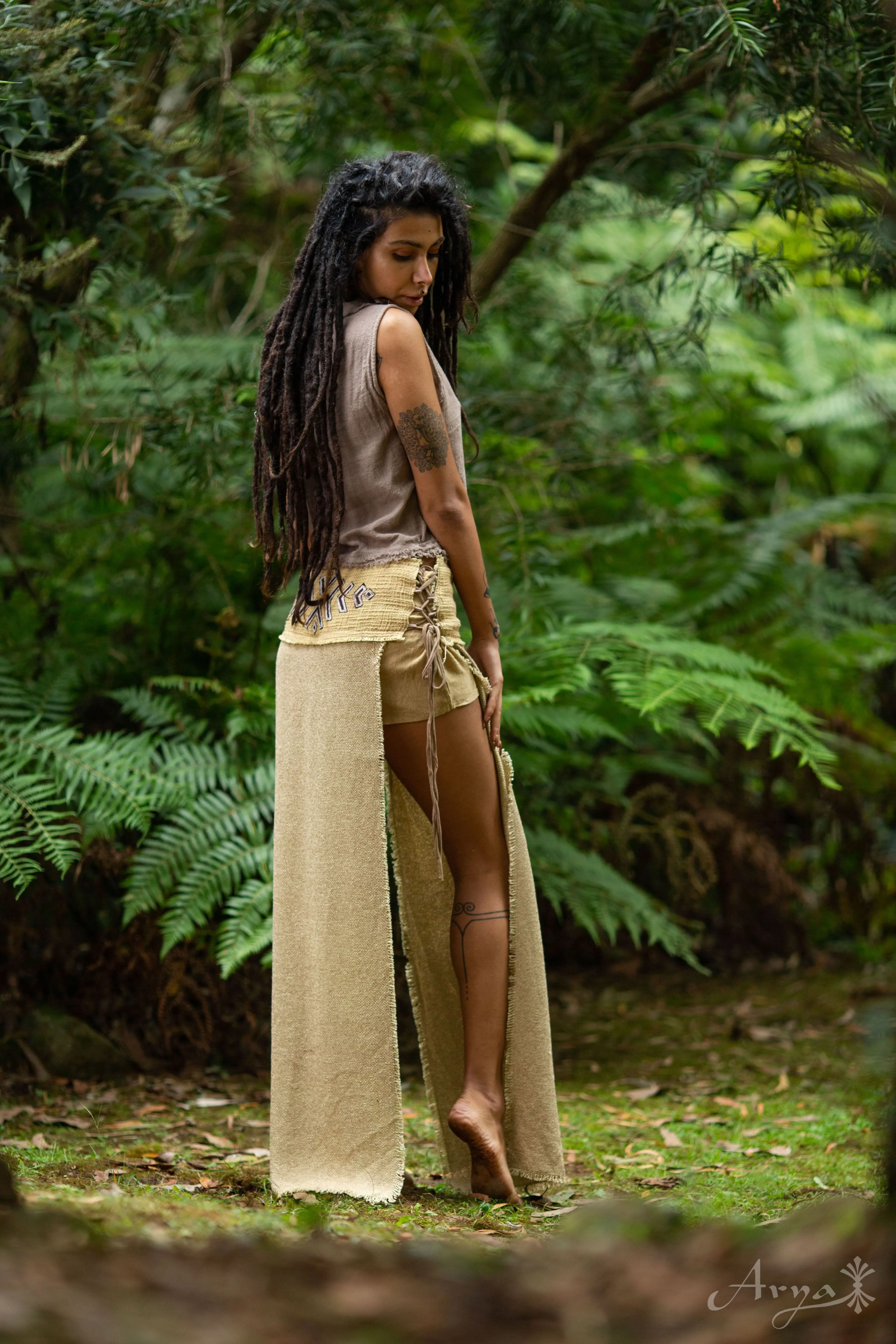 Daenerys Natural Cotton Skirt - Tan