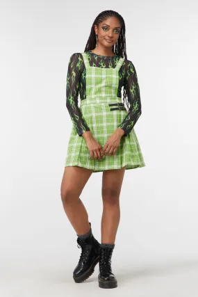 Dazed Tartan Pleat Pinny