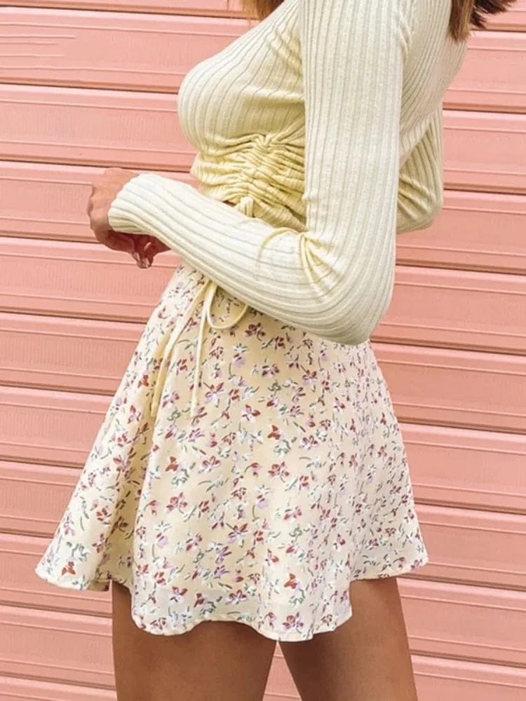 Dearest Floral Mini Skirt