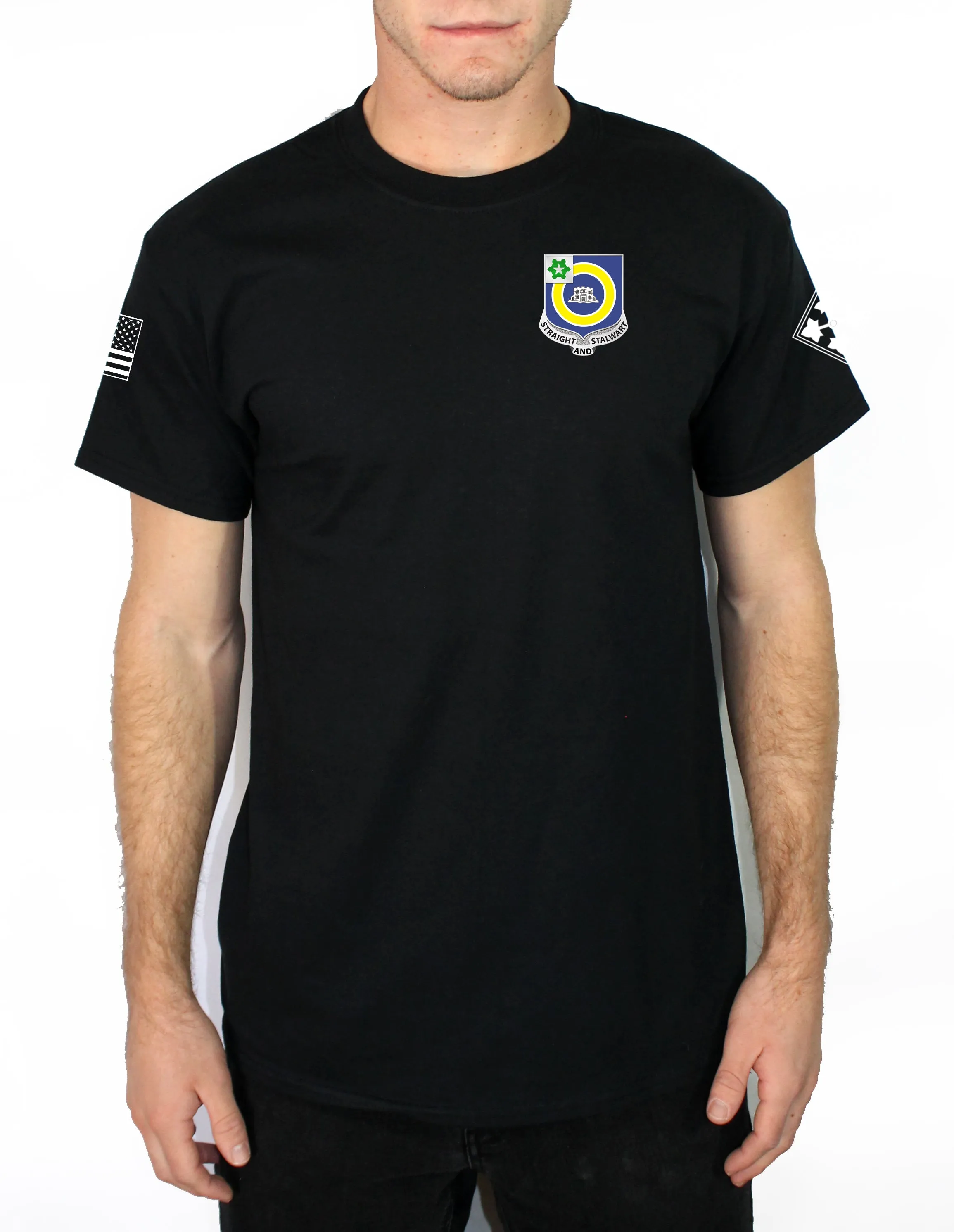 Diablos 50-50 Blend Black Unisex PT Short Sleeve Shirt. Approved for PT