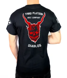 Diablos 50-50 Blend Black Unisex PT Short Sleeve Shirt. Approved for PT