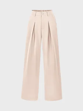 Euro Chic Wide-Leg Suit Pants