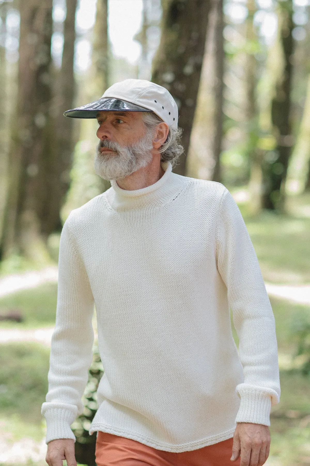 Fisherman's Sweater in Egret