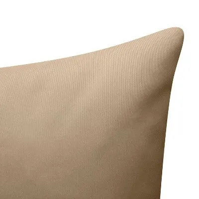 Fishnet Pleat Indoor/Outdoor Throw Pillow Khaki - Edie@Home