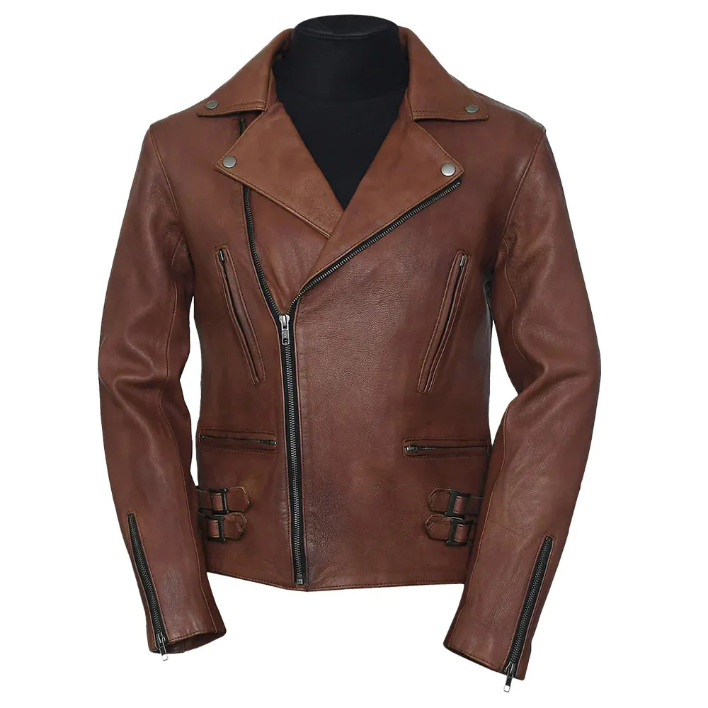 Frisco Motorcycle Easy Rider Camel Leather Jacket