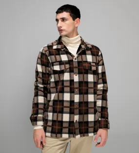 Fur-Layered Check Comfort shacket