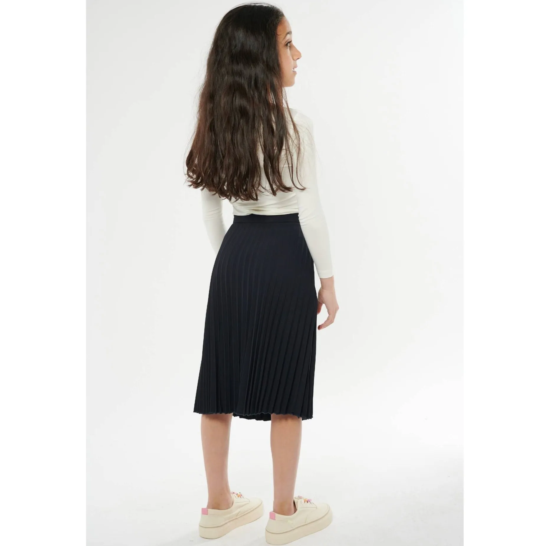 Girls Midi Pleated Skirt