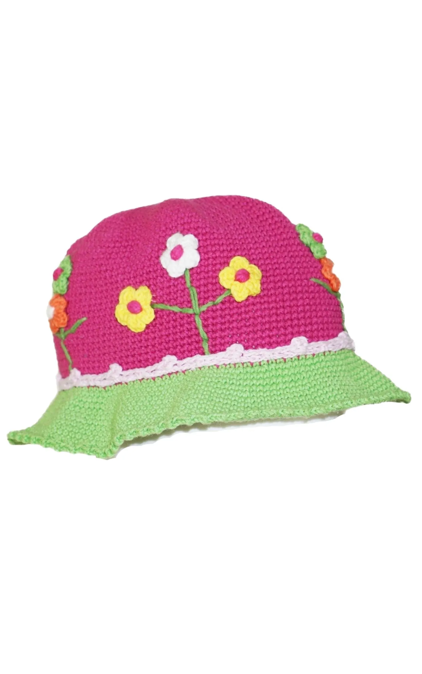 HANDMADE Y2K Custom Floral Crochet Knit Bucket Hat