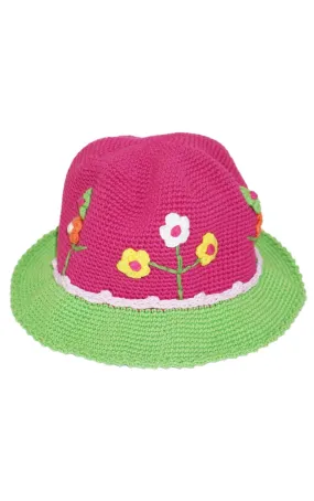 HANDMADE Y2K Custom Floral Crochet Knit Bucket Hat