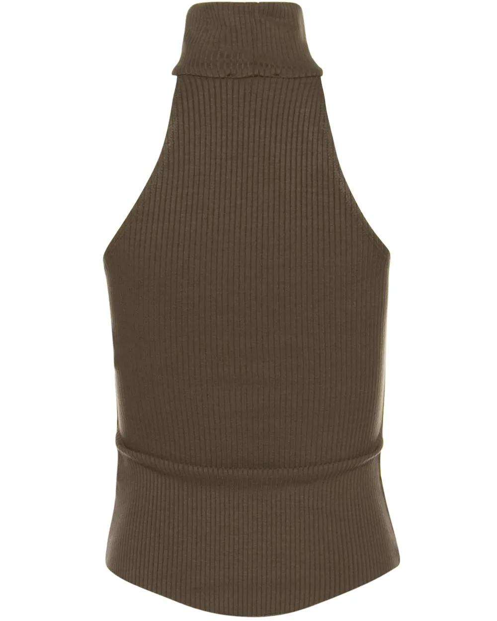 Hazel Ribbed Sleeveless Turtleneck Tank