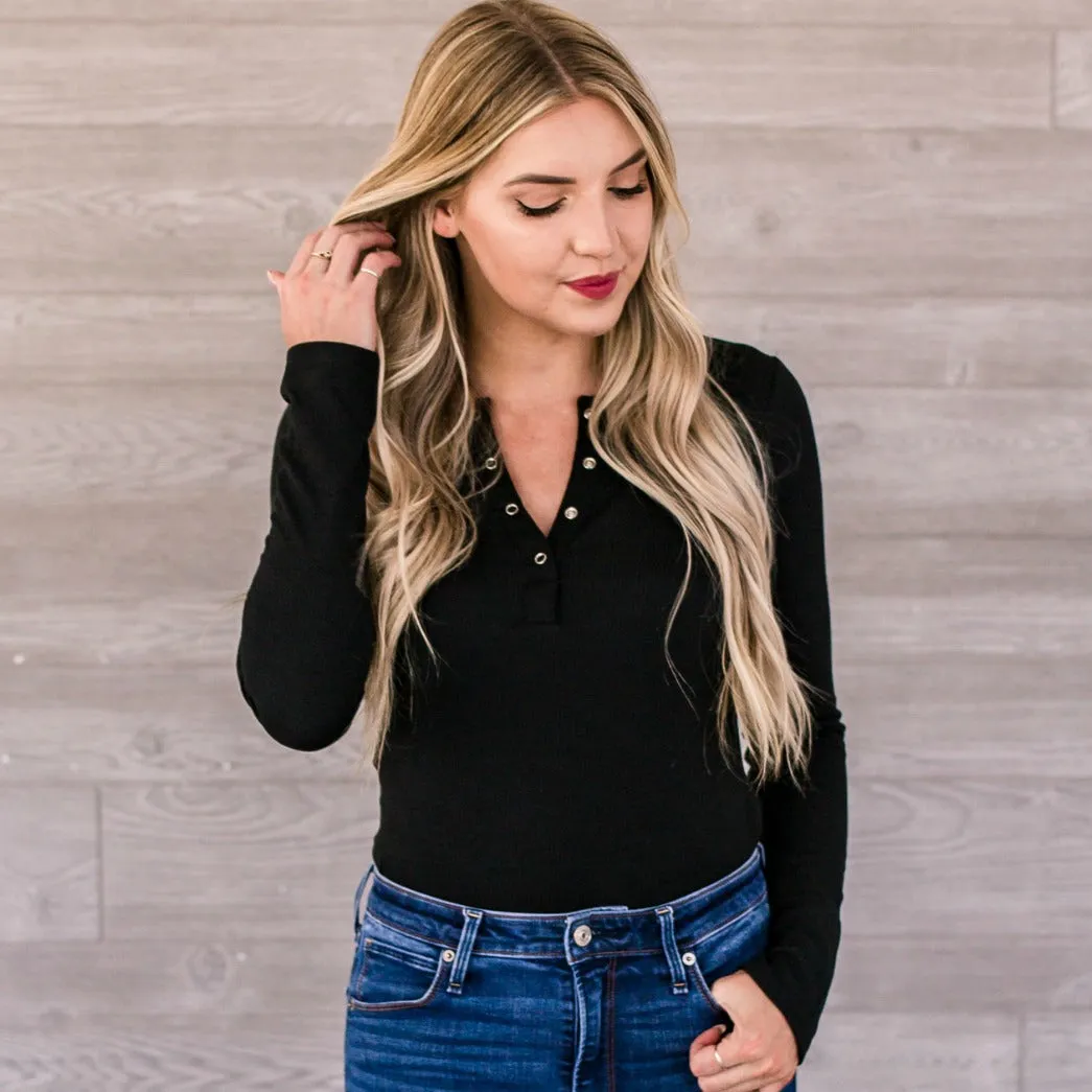 Henley Long Sleeve Bodysuit