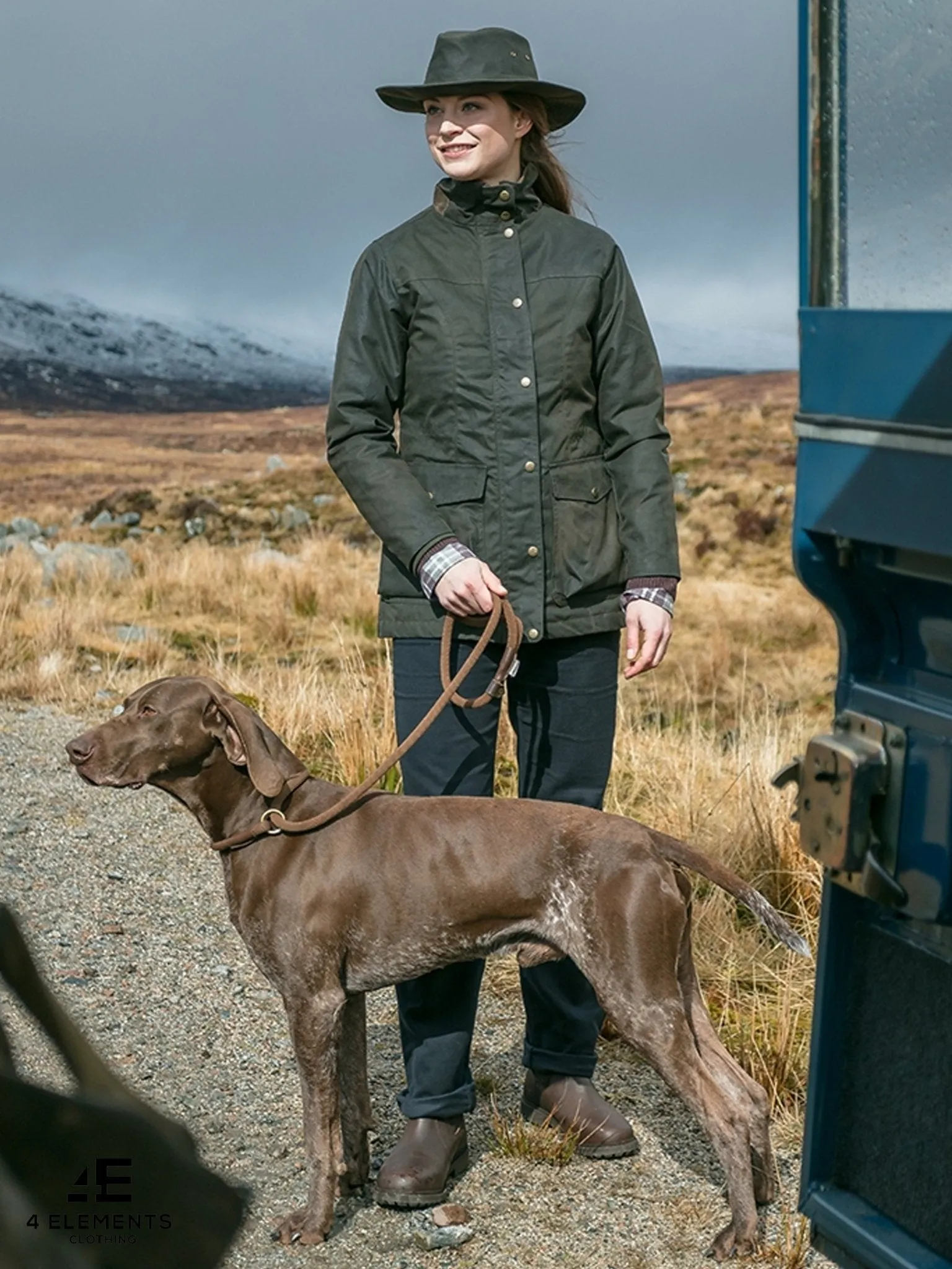 Hoggs of Fife - Ladies Waterproof Wax Jacket / Caledonia Ladies Waxed Coat