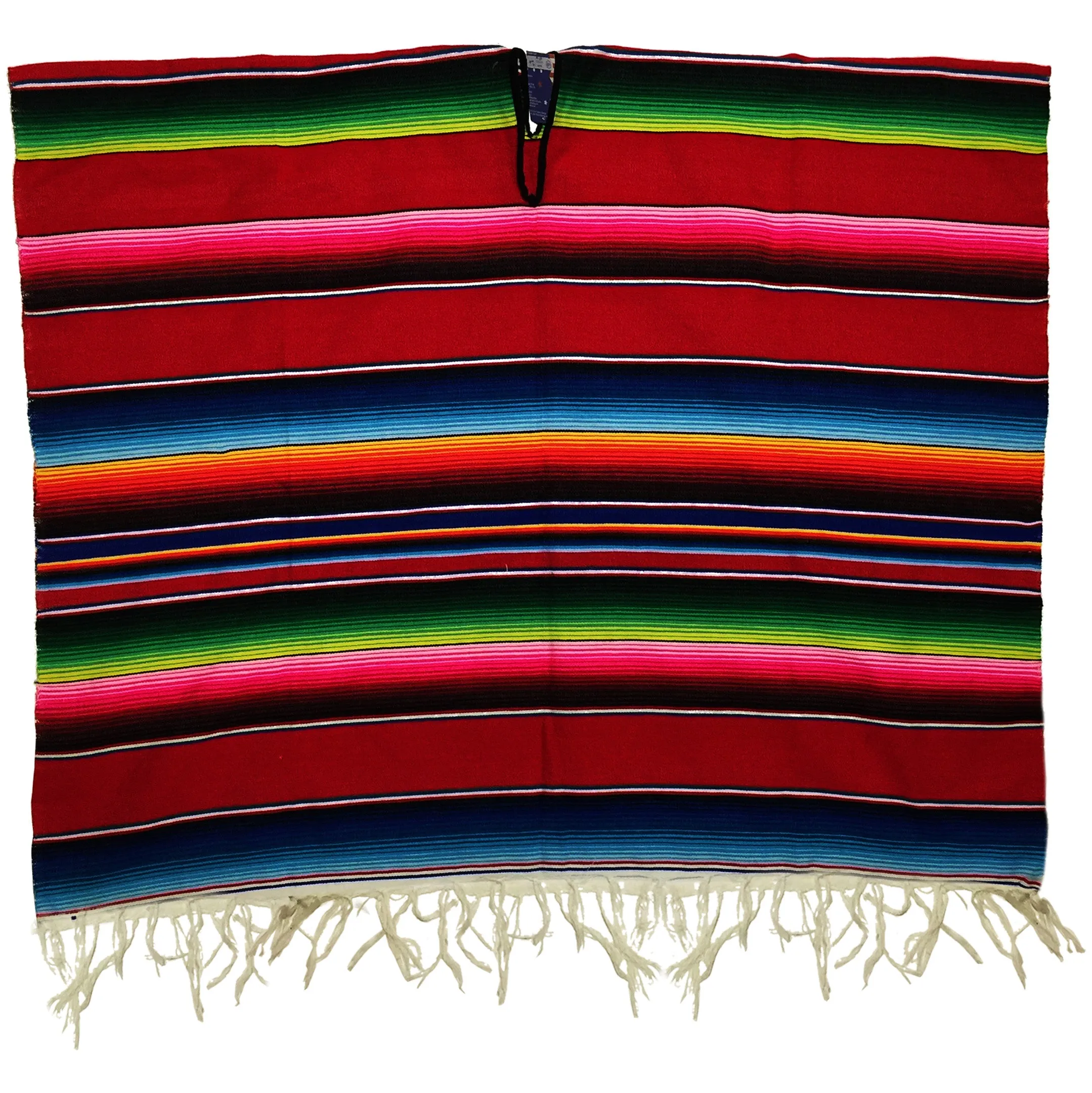 Horizontal Rainbow Poncho